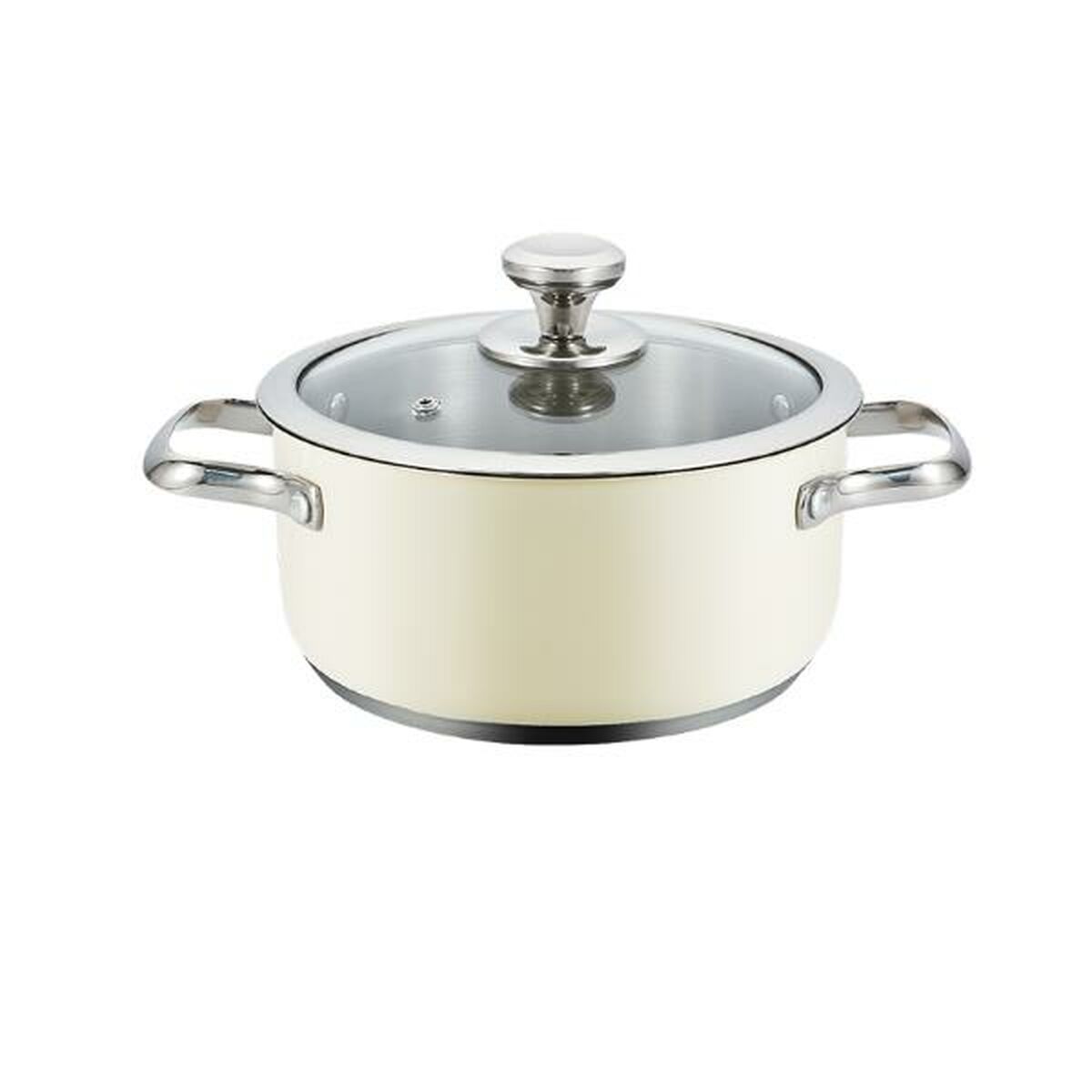 Casseruola con coperchio Haeger Beige Ø 24 cm