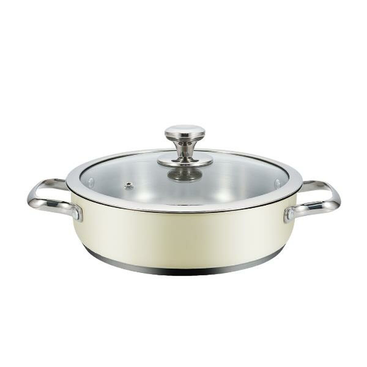 Casseruola con coperchio Haeger Beige Ø 24 cm