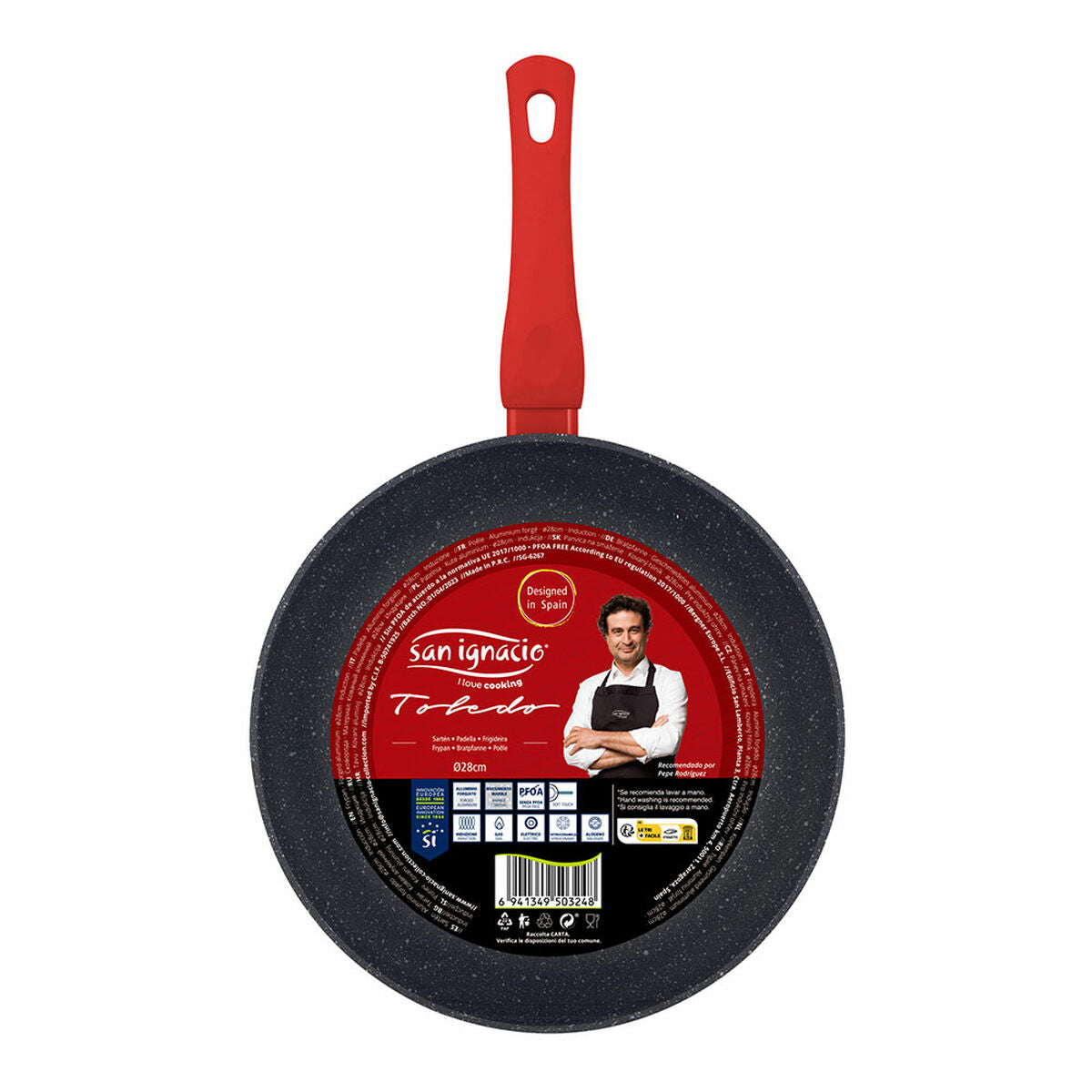 Padella San Ignacio Toledo SG-6287 Alluminio Forgiato Ø 28 cm Nero