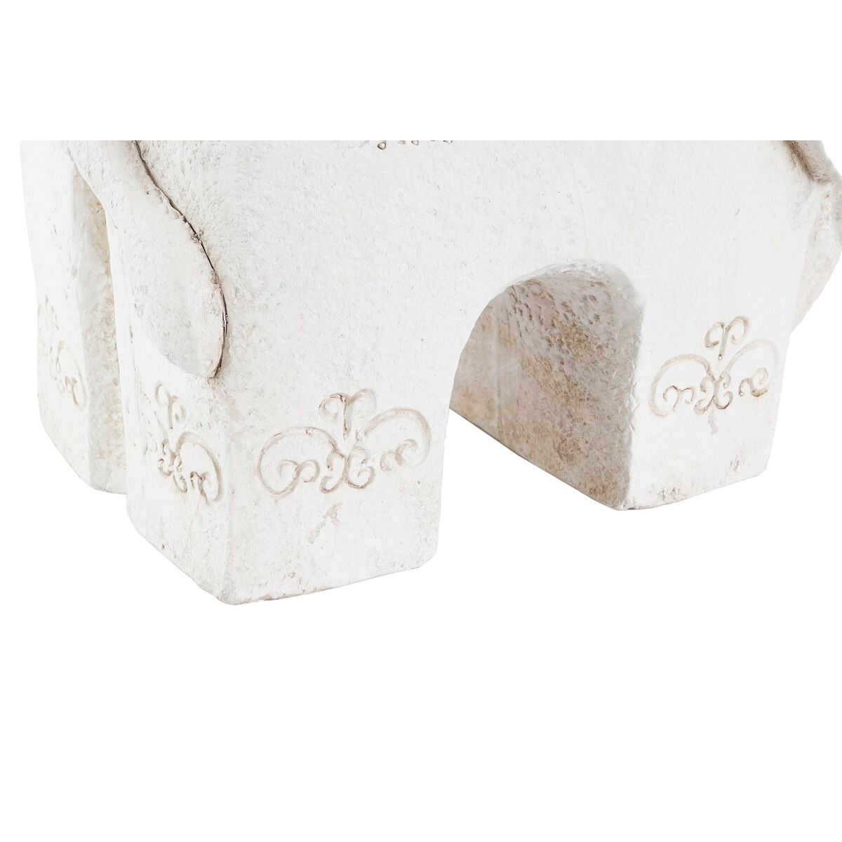Statua Decorativa DKD Home Decor Finitura invecchiata Elefante Bianco Orientale Magnesio (42 x 24 x 46 cm)