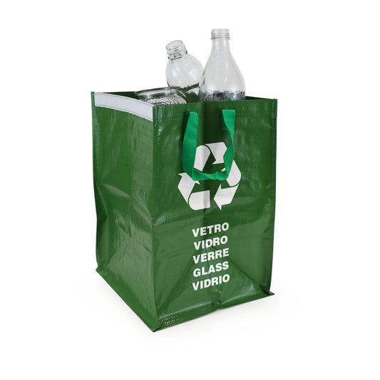 Sacchetto per il riciclaggio Confortime Verde 31,5 x 44 x 32 cm Rafia