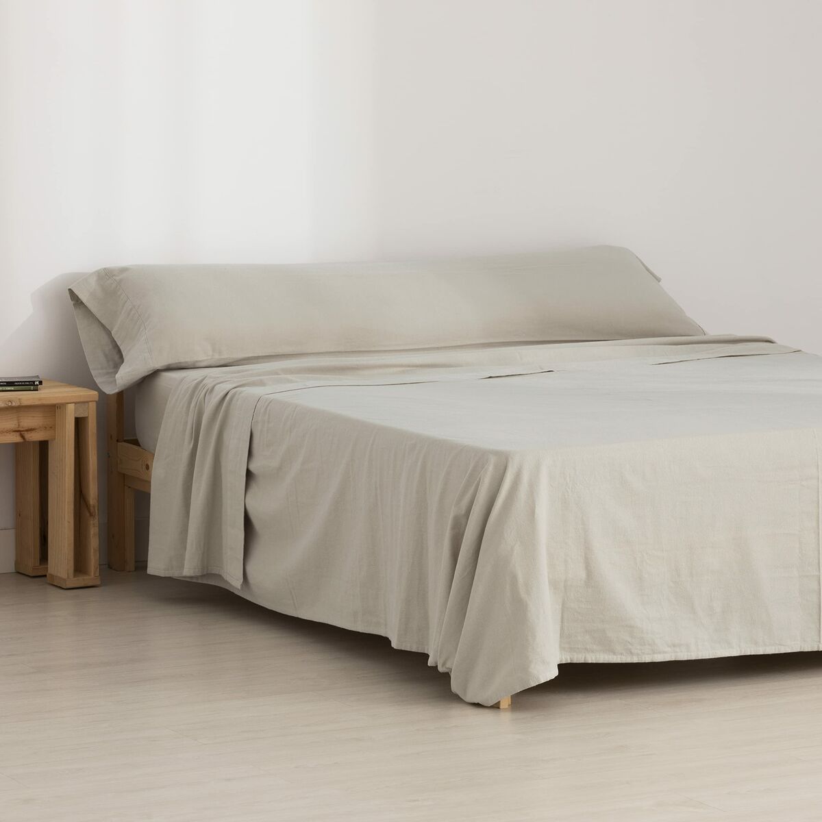 Set di Lenzuola Terracota Naturale Singolo 175 x 270 cm