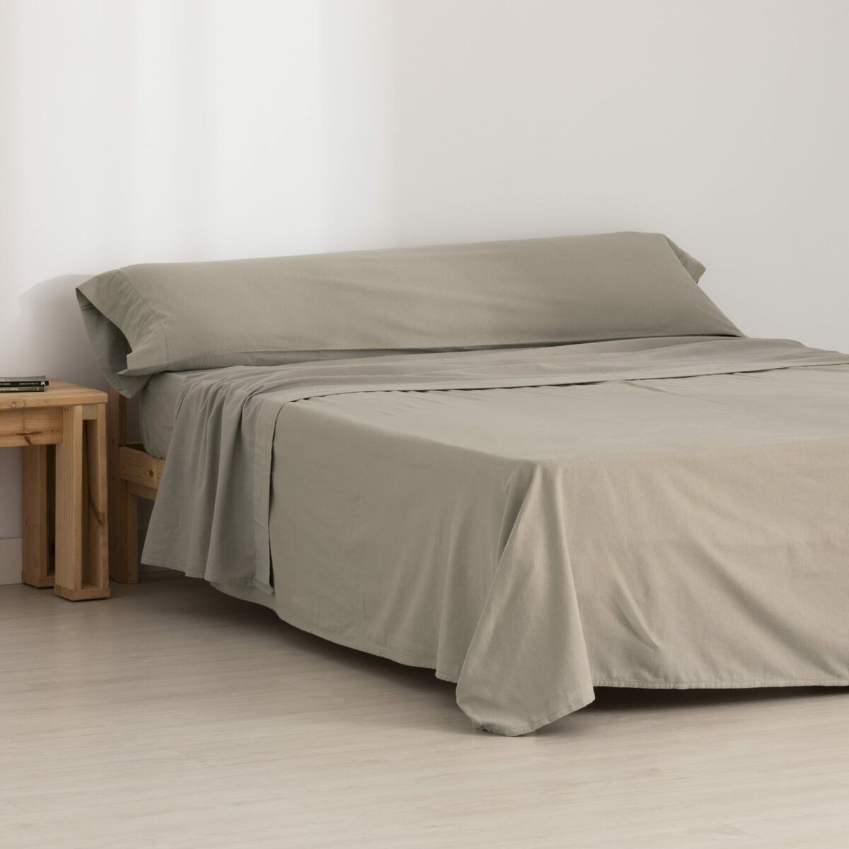 Set di Lenzuola Terracota Taupé Ala francese 210 x 270 cm