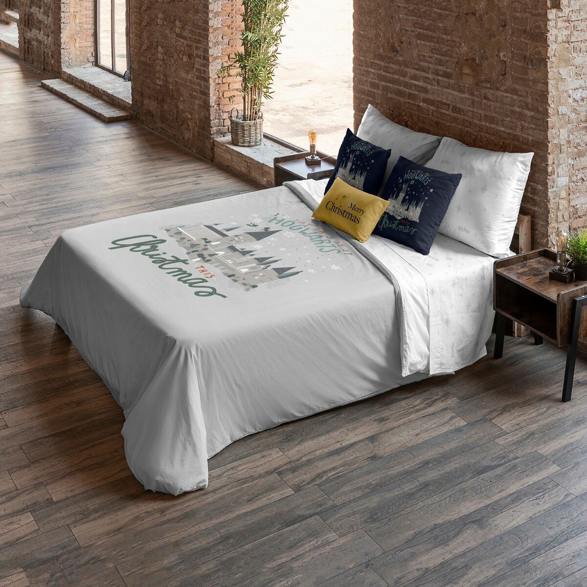 Copripiumino Harry Potter Hogwarts in Christmas Osimano 260 x 240 cm