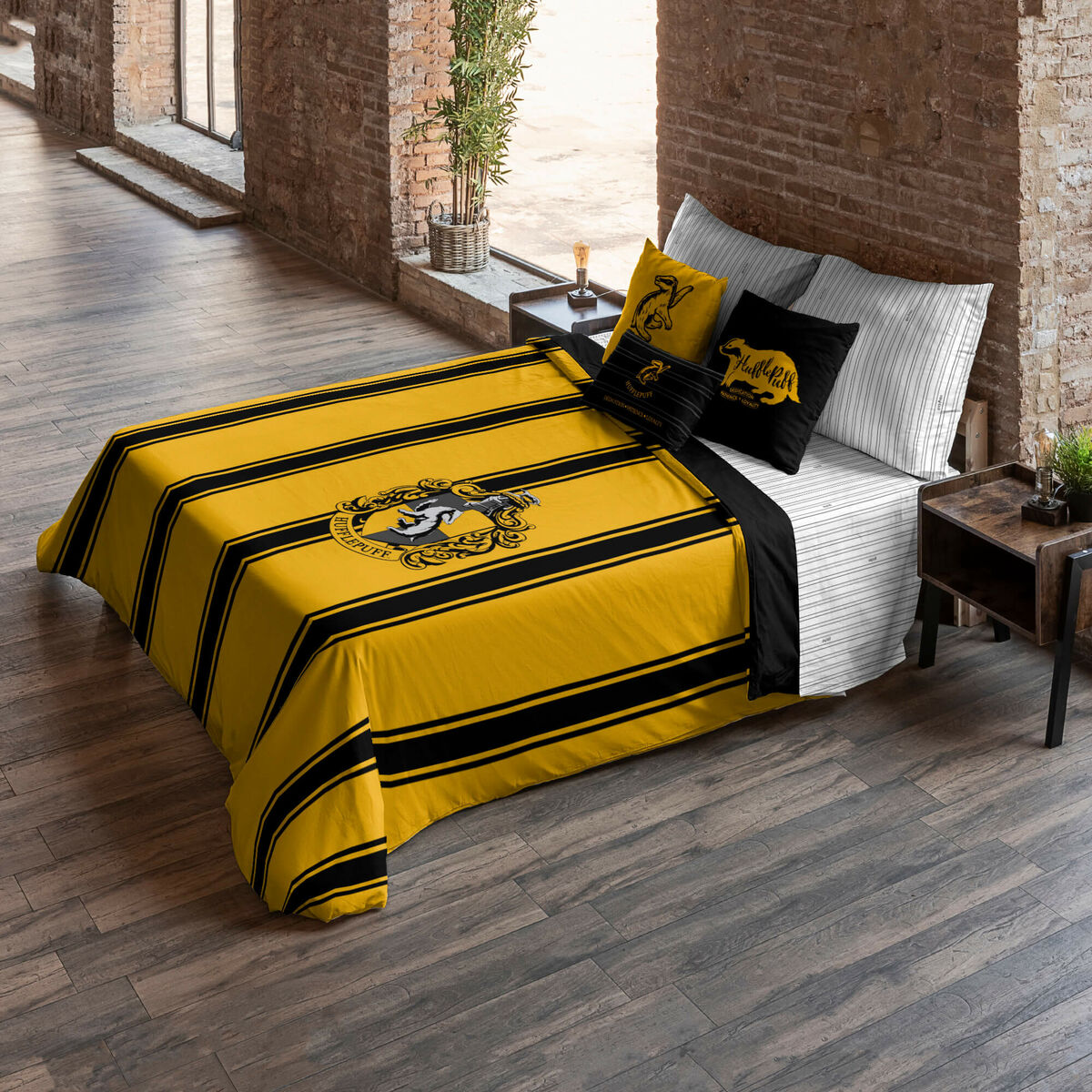 Copripiumino Harry Potter Hufflepuff 200 x 200 cm Piazza e mezza