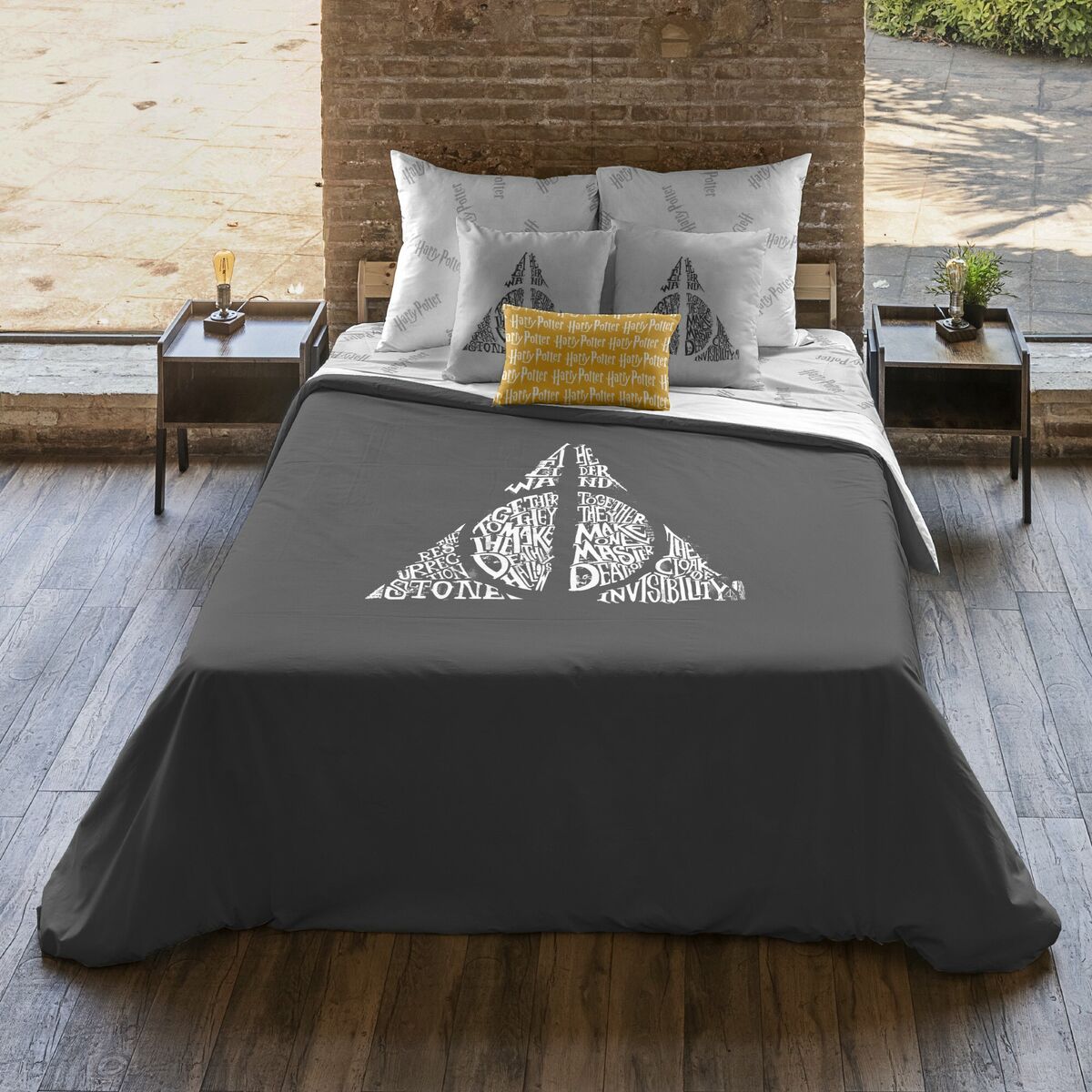 Copripiumino Harry Potter Deathly Hallows 220 x 220 cm Ala francese