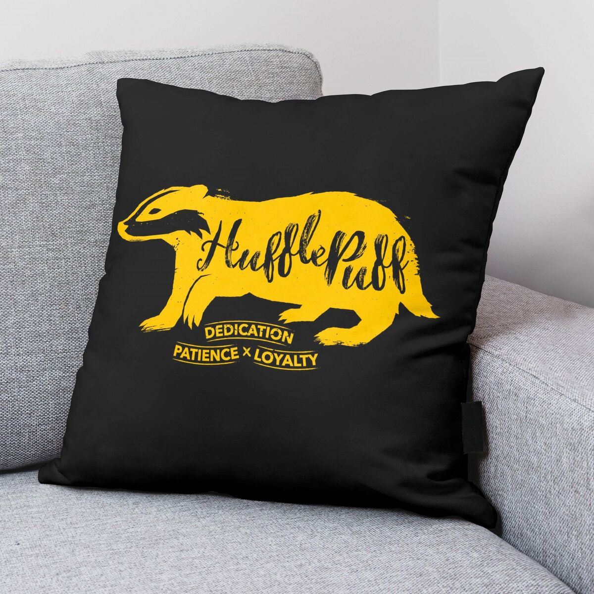Fodera per cuscino Harry Potter Hufflepuff Nero 50 x 50 cm