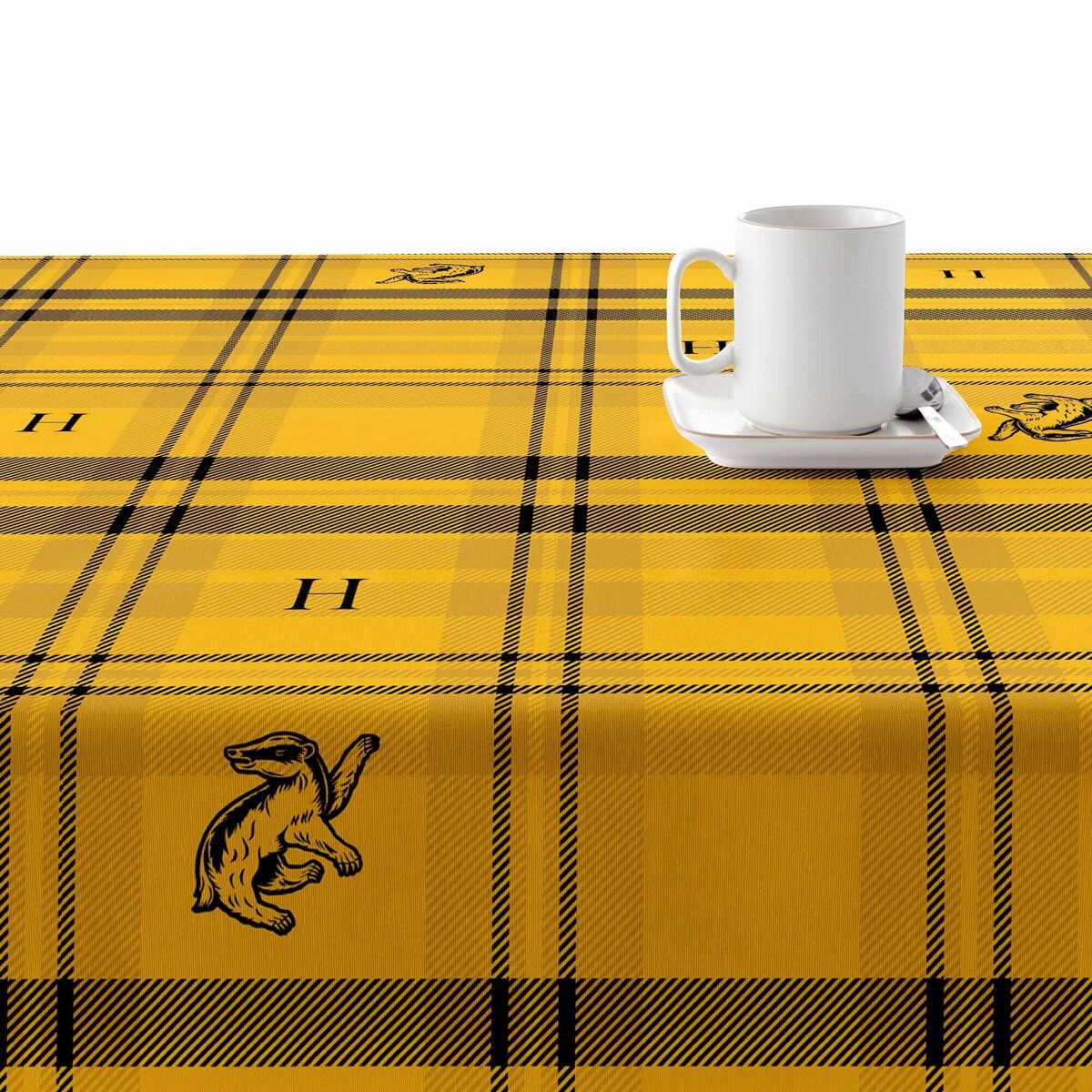 Tovaglia in resina antimacchia Harry Potter Hufflepuff 300 x 140 cm