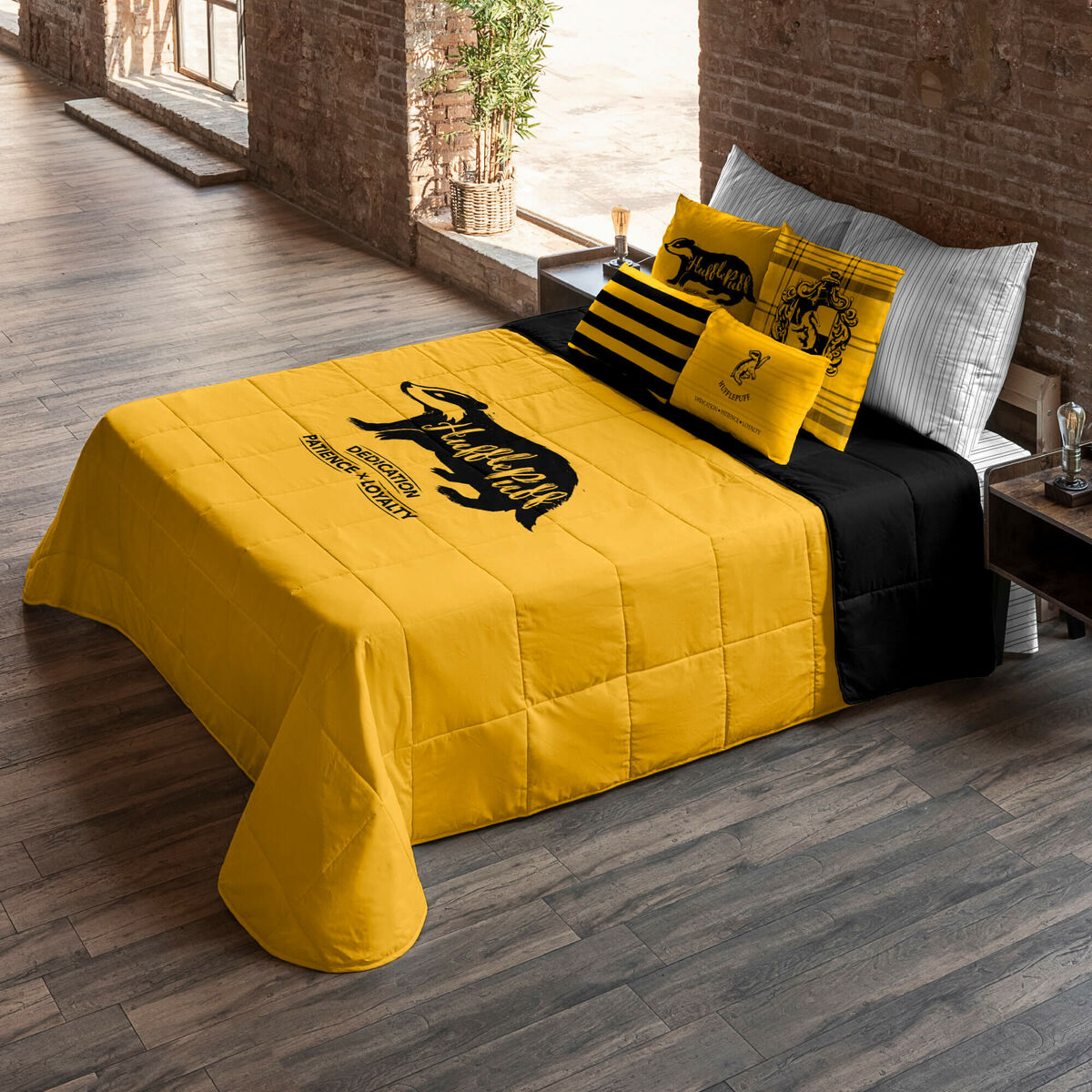 Piumino Harry Potter Hufflepuff Multicolore 250 g/m² 235 x 270 cm 235 x 4 x 270 cm Ala francese