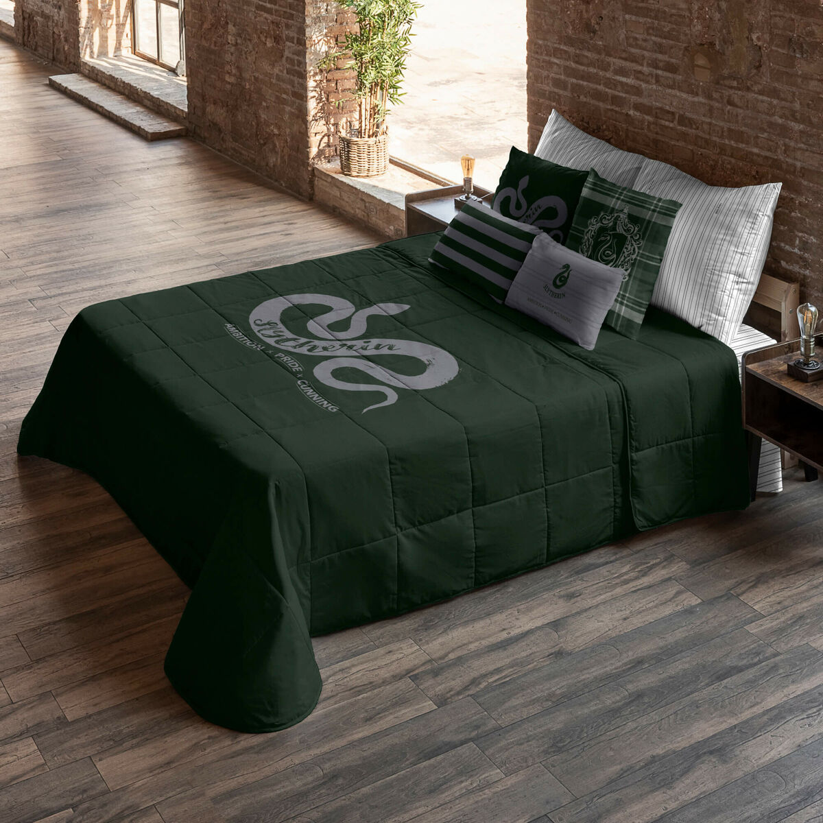 Piumino Harry Potter Slytherin Multicolore 250 g/m² 190 x 270 cm 190 x 4 x 270 cm Singolo