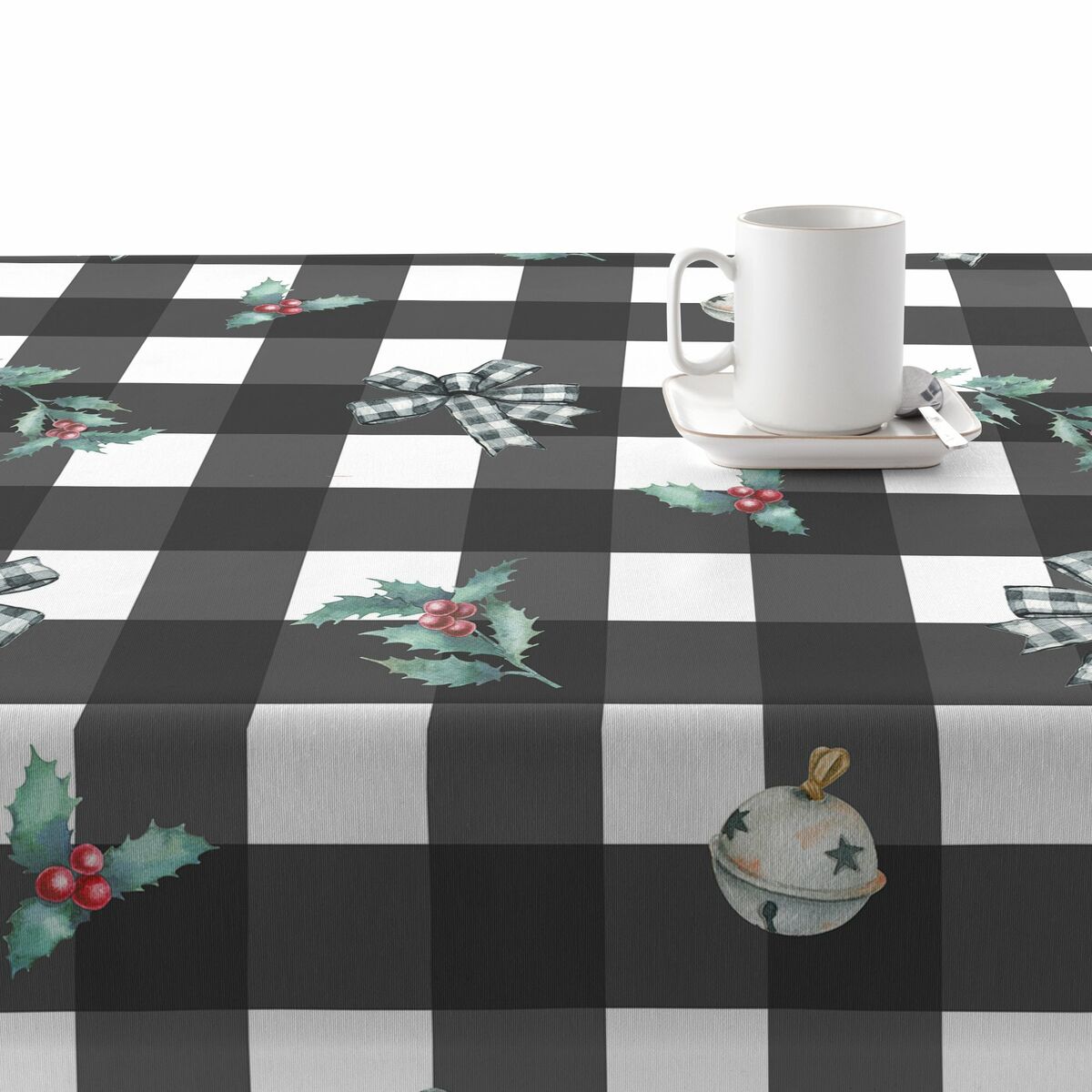 Tovaglia in resina antimacchia Mauré Elegant Christmas 300 x 140 cm