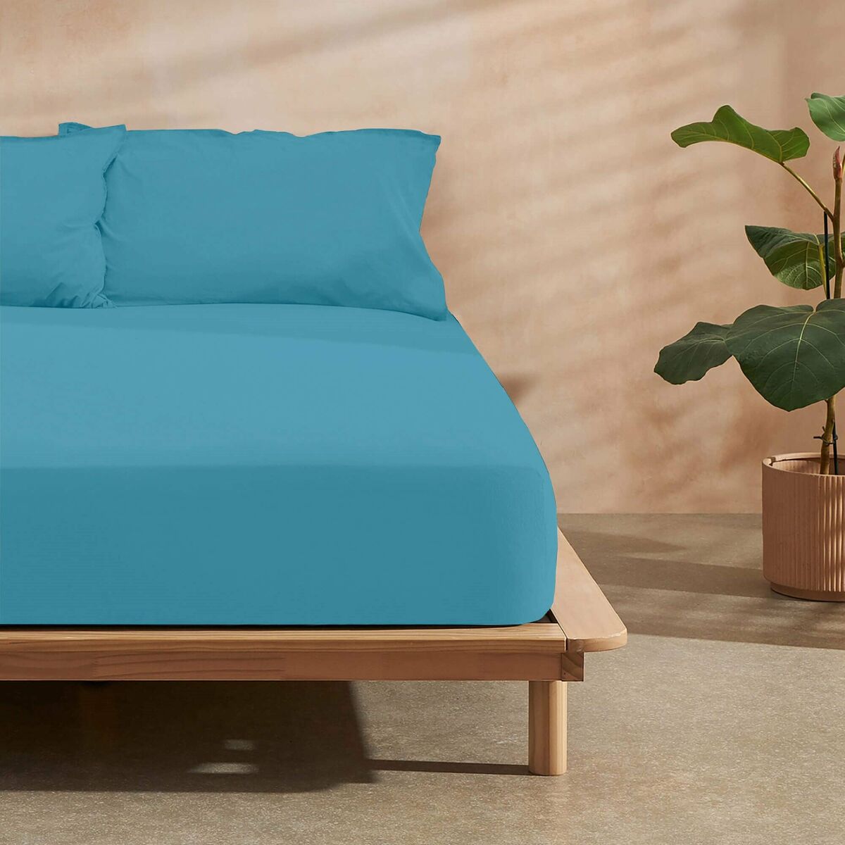 Lenzuolo con angoli aderenti Belum Liso 200 x 200 cm Liscio