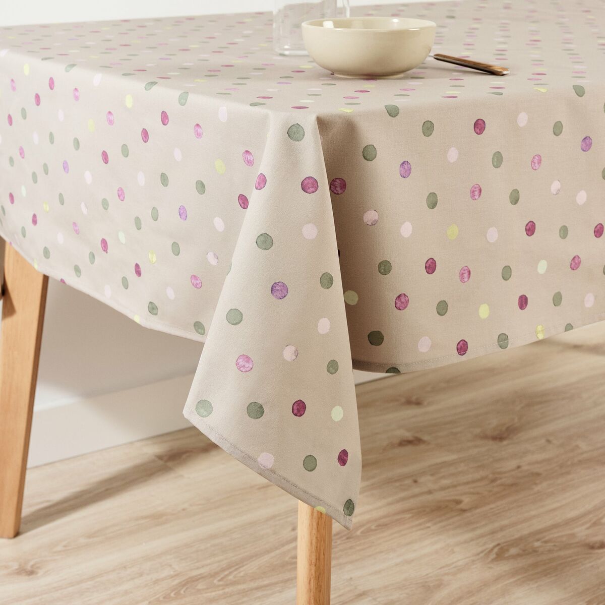 Tovaglia Belum Marrone 155 x 155 cm Pois