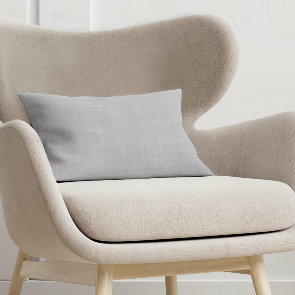 Fodera per cuscino Muaré Liso Grigio 30 x 50 cm