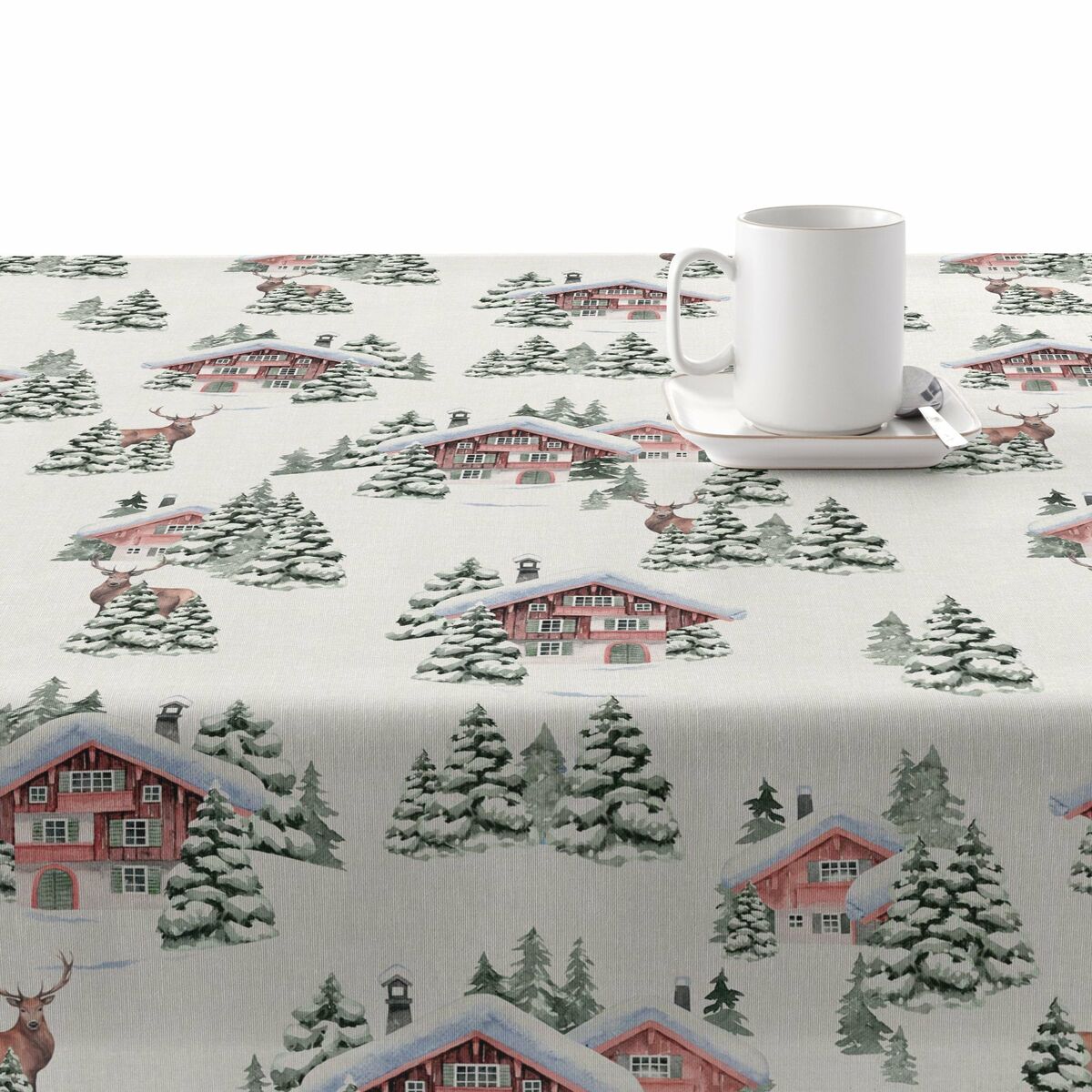 Tovaglia in resina antimacchia Mauré Christmas 300 x 140 cm