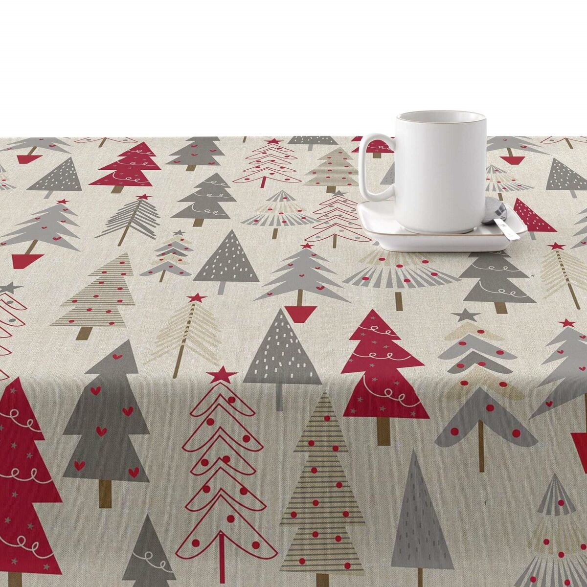 Tovaglia in resina antimacchia Mauré Merry Christmas 100 x 180 cm