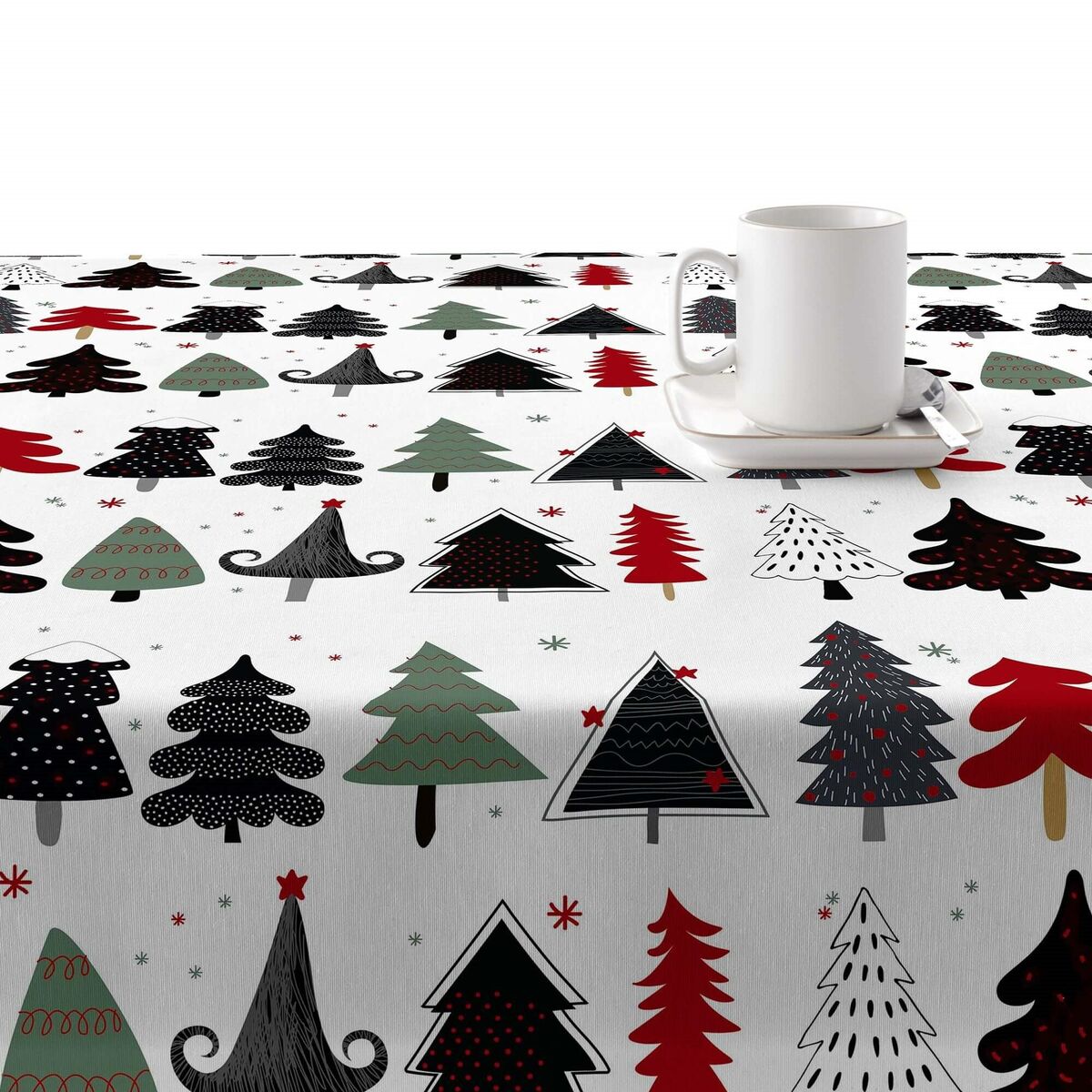 Tovaglia in resina antimacchia Mauré Merry Christmas 200 x 140 cm