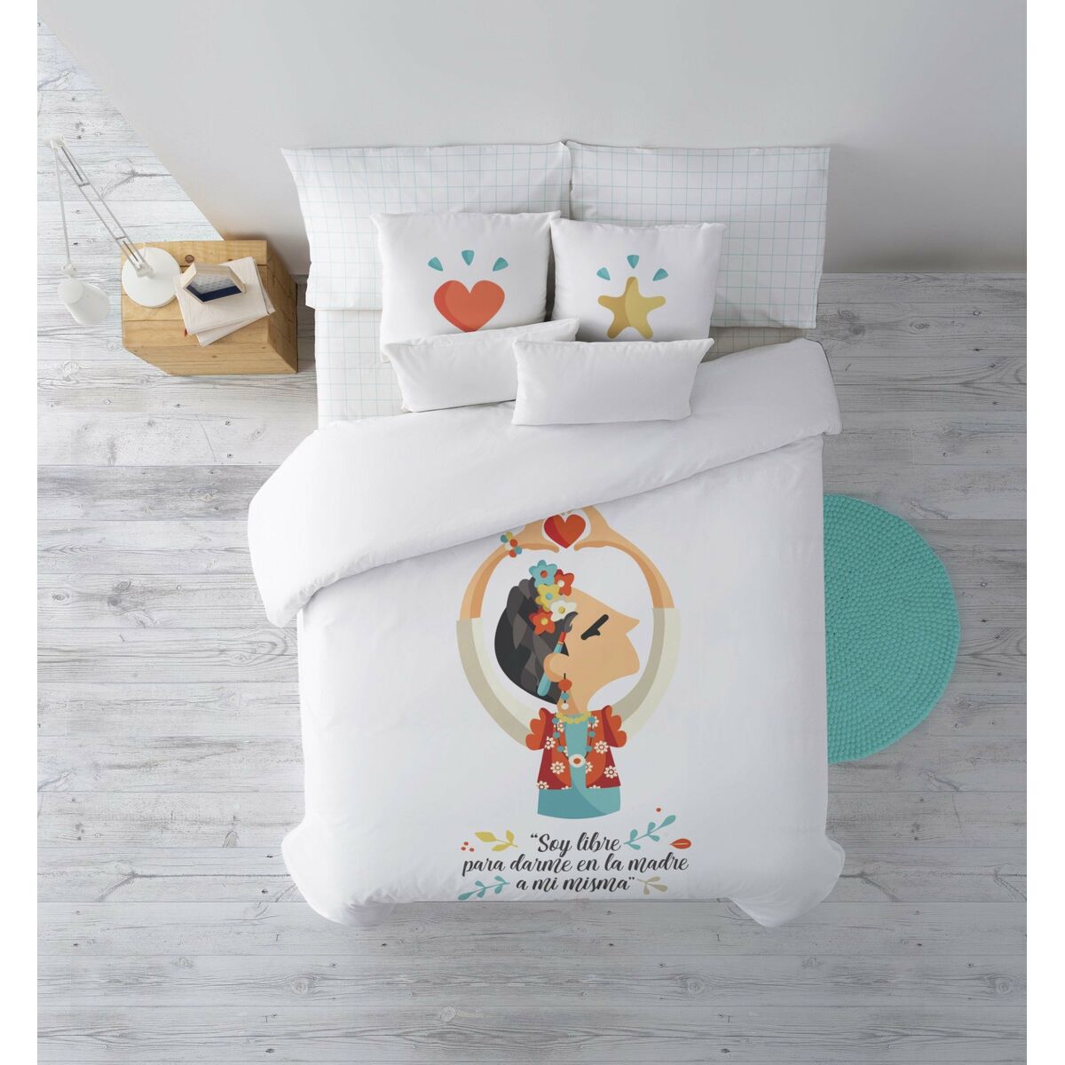 Copripiumino Decolores Frida Multicolore 220 x 220 cm