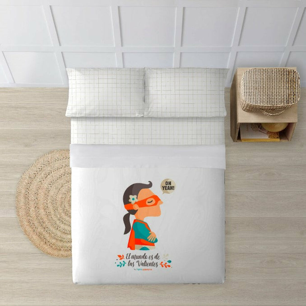 Set di Lenzuola Decolores Superheroe Chica Multicolore 160 x 270 cm