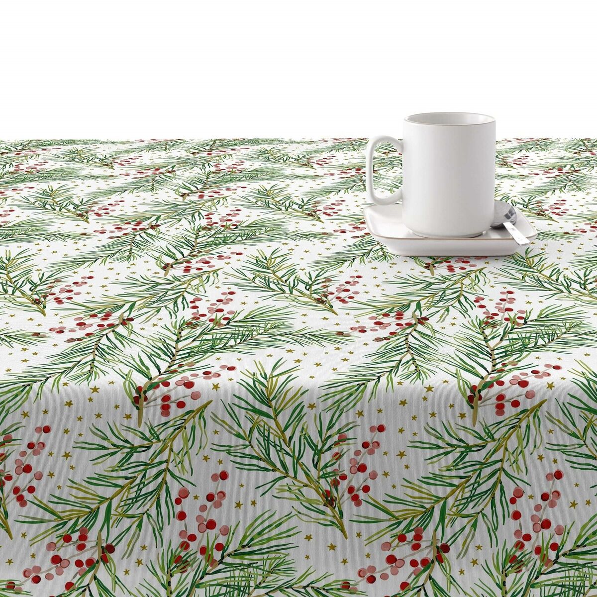 Tovaglia in resina antimacchia Mauré Merry Christmas 300 x 140 cm
