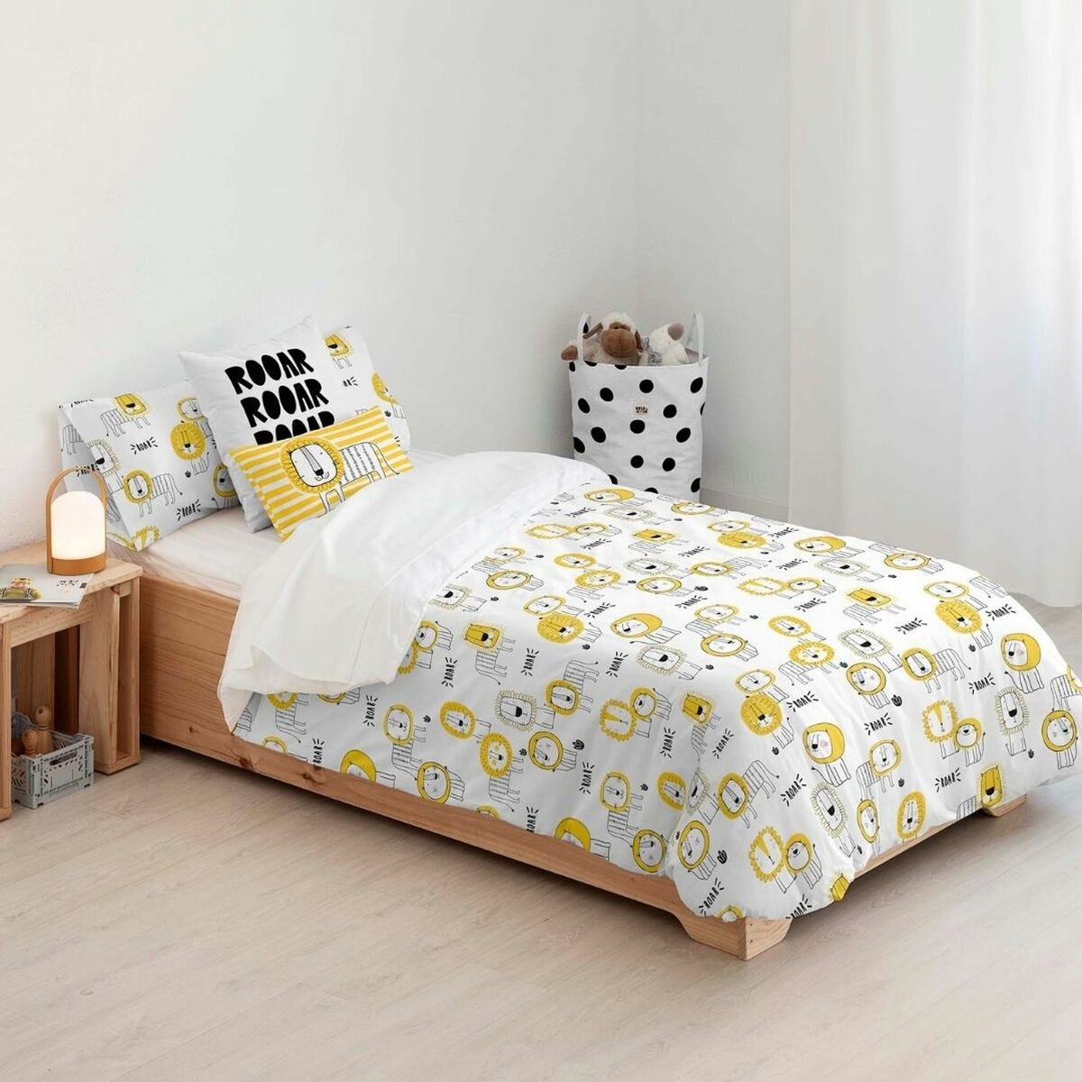 Copripiumino Kids&Cotton Dakari Small Bianco Nero 180 x 240 cm
