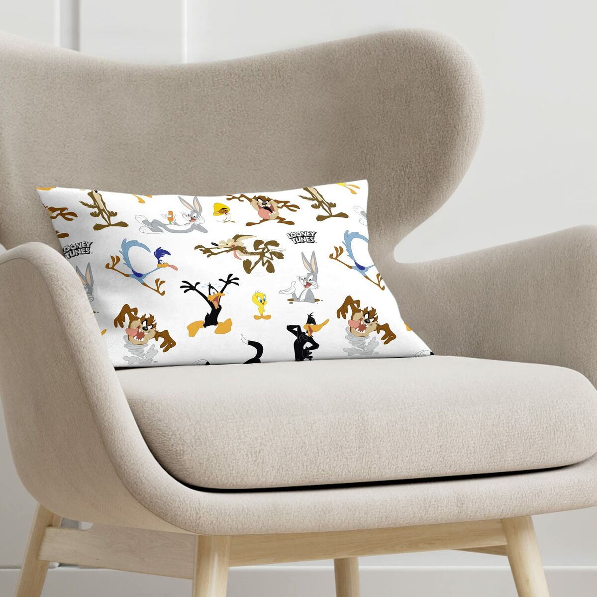 Fodera per cuscino Looney Tunes Bianco 30 x 50 cm
