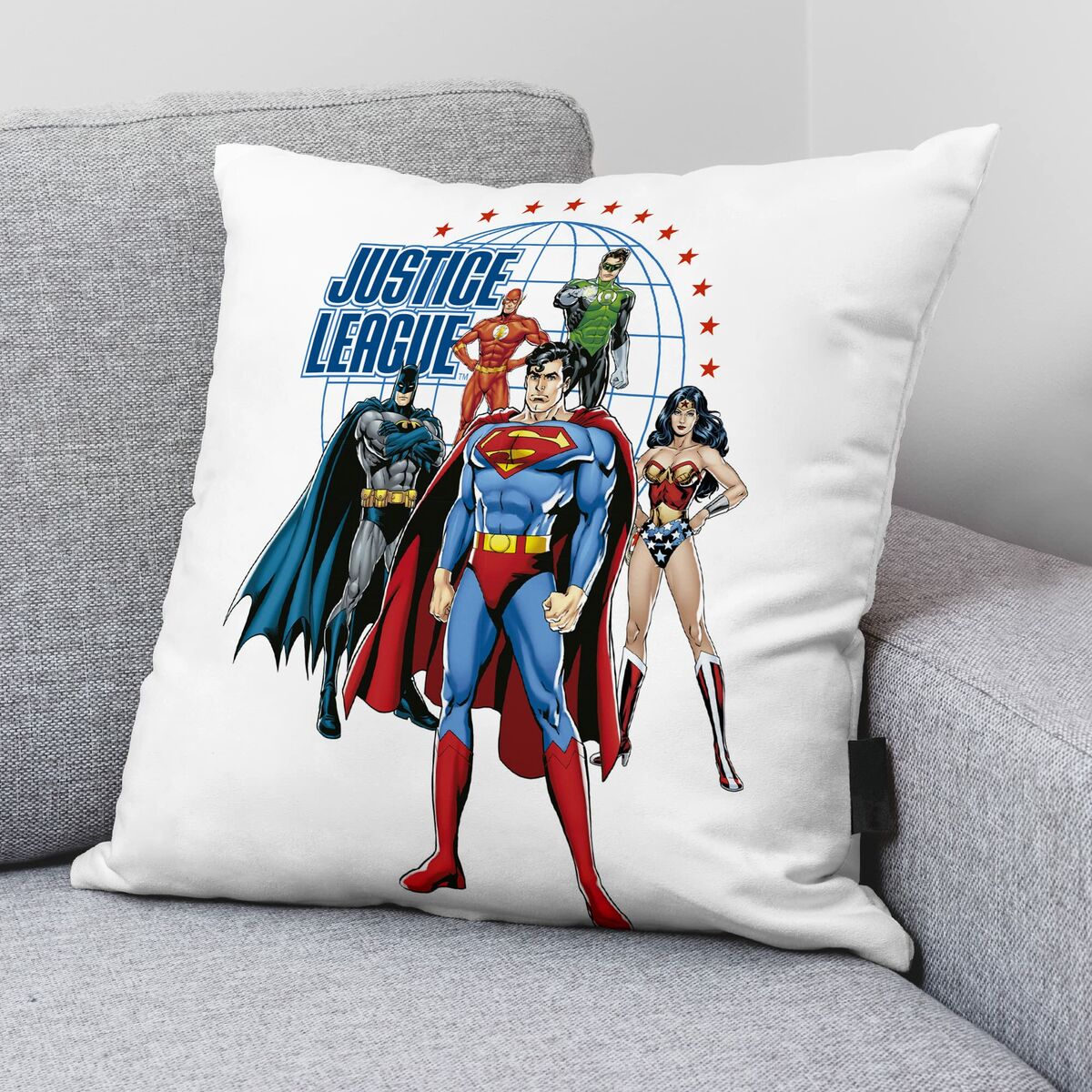 Fodera per cuscino Justice League Bianco 45 x 45 cm