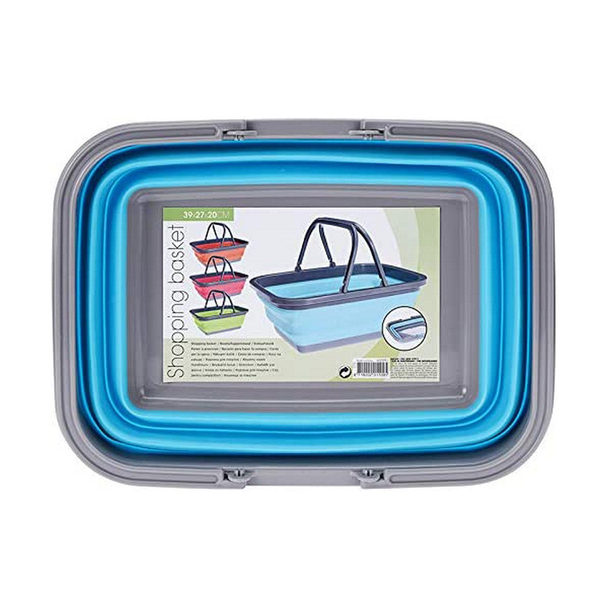 Cesta Pieghevole per i Panni Ultra Clean polipropilene Plastica 39 x 27 x 28 cm 39 x 27 x 14,5 cm