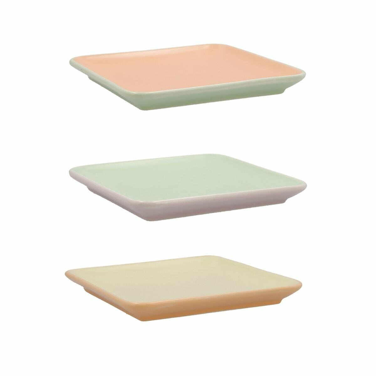 Vassoio per aperitivi Quid Vitamina Bicolore Ceramica 15 x 15 cm (6 Unità)
