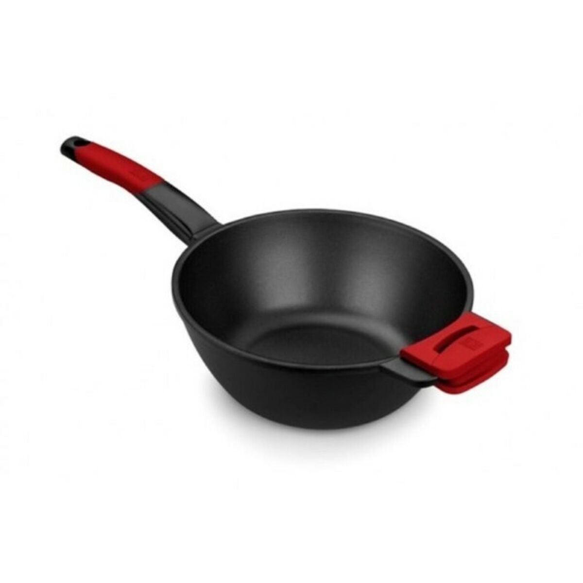 Padella Wok BRA A412028 Rosso/Nero Ø 28 cm (Ø 28 cm)