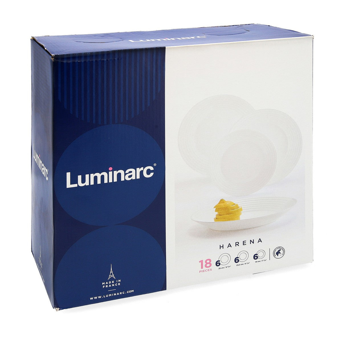 Set di Stoviglie Luminarc Harena Bianco Vetro 18 Pezzi