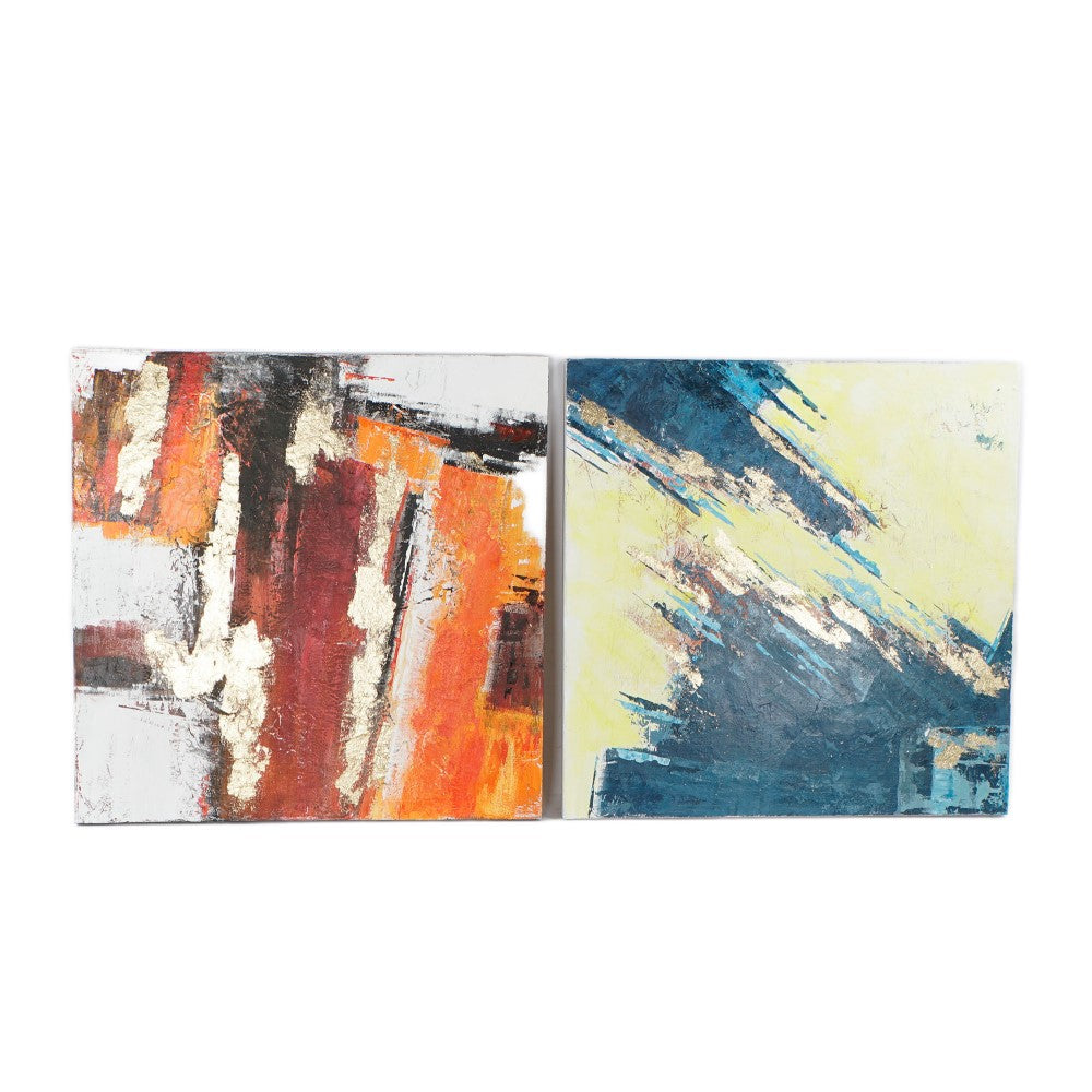 Quadro DKD Home Decor Abstract (100 x 3.5 x 100 cm) (2 pezzi)
