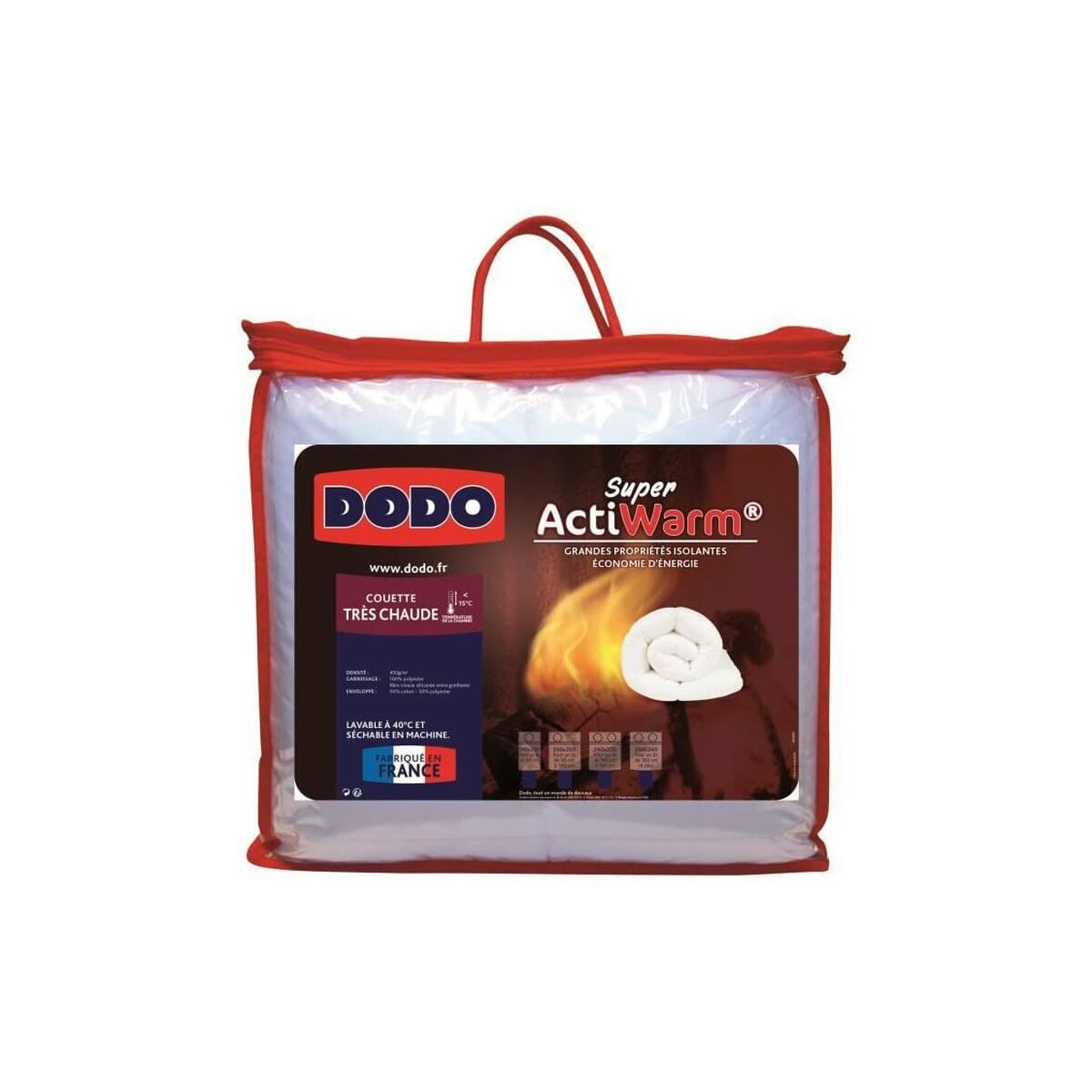 Piumino Letto DODO Super ActiWarm Bianco 220 x 240 cm 450 g/m²