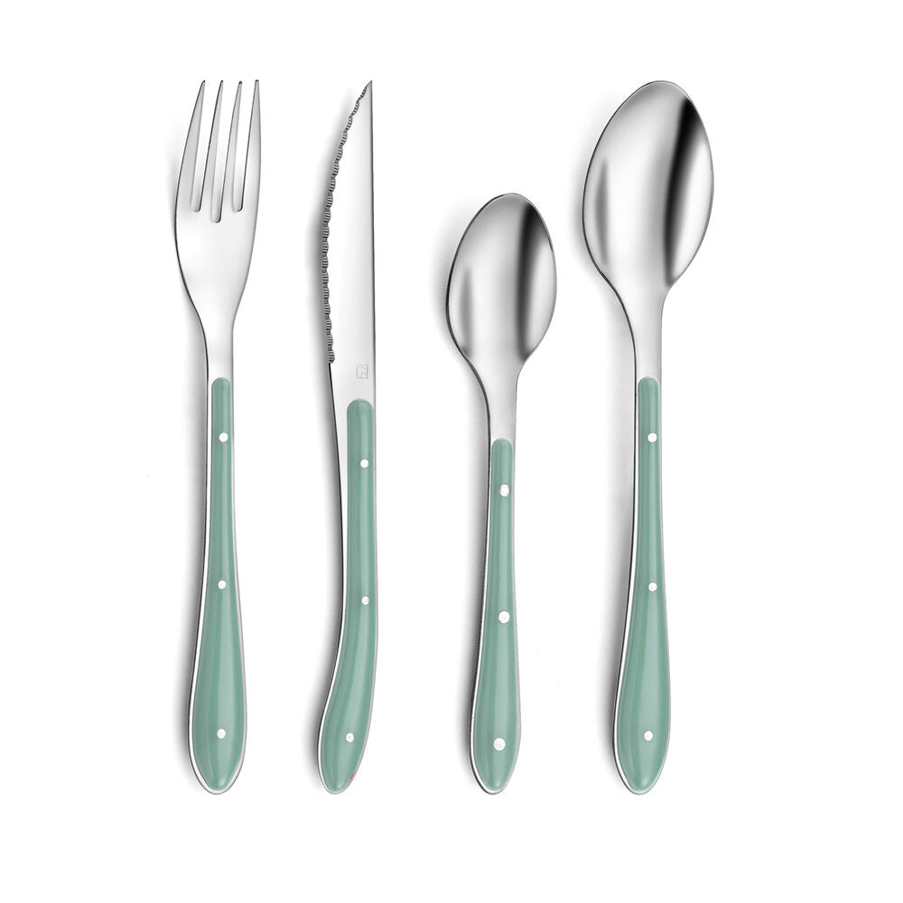 Posate Amefa Bistro Verde Metallo (24 pezzi)
