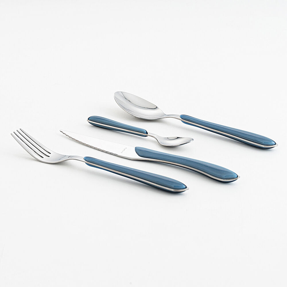 Posate Amefa Eclat Blu Marino Metallo (24 pezzi)