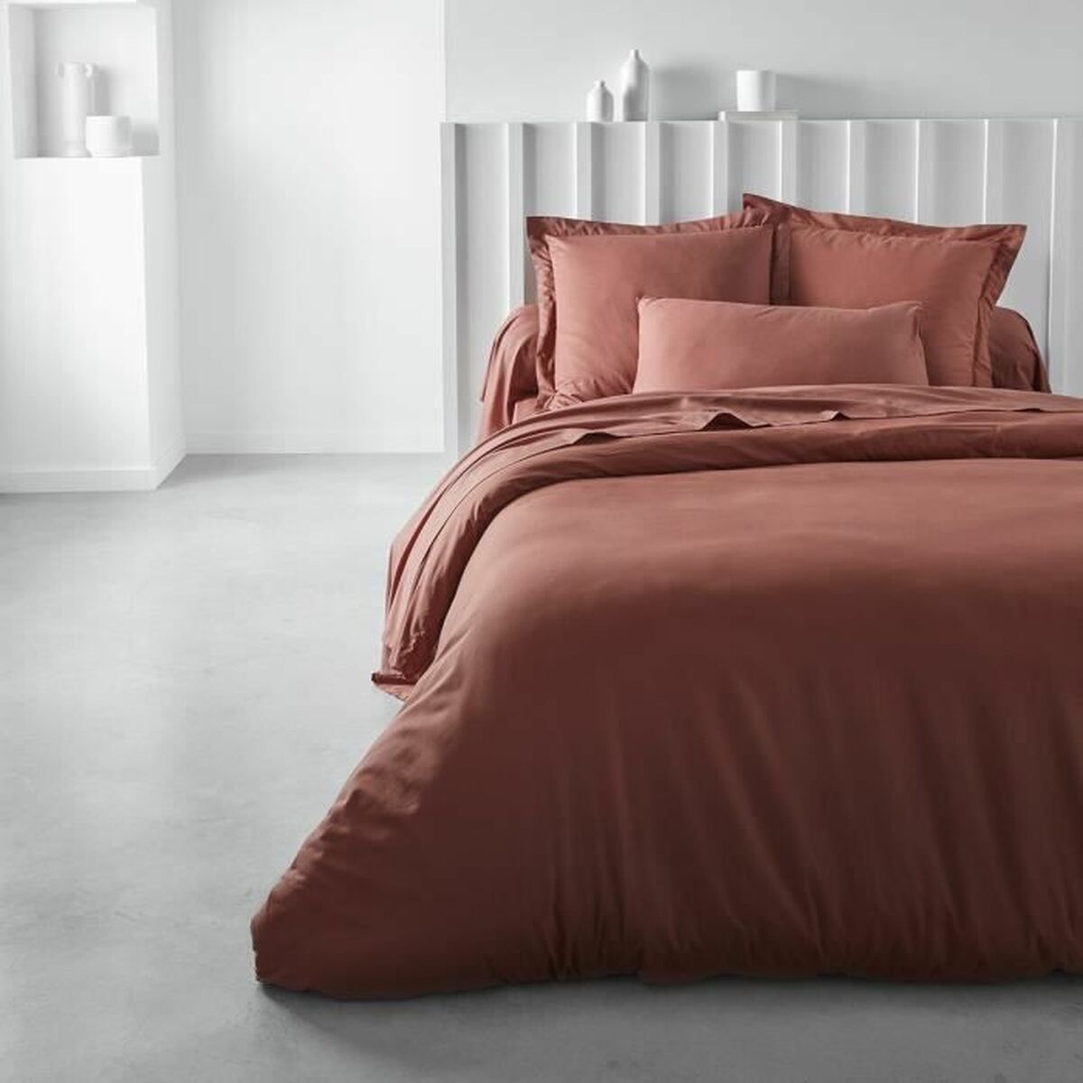 Lenzuolo con angoli aderenti TODAY Essential Terracotta 160 x 200 cm Rosso