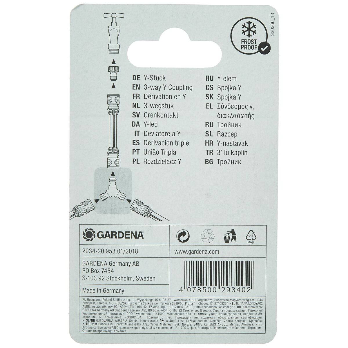 Connettore Gardena 2934-20 1/2 "- 3/4 "