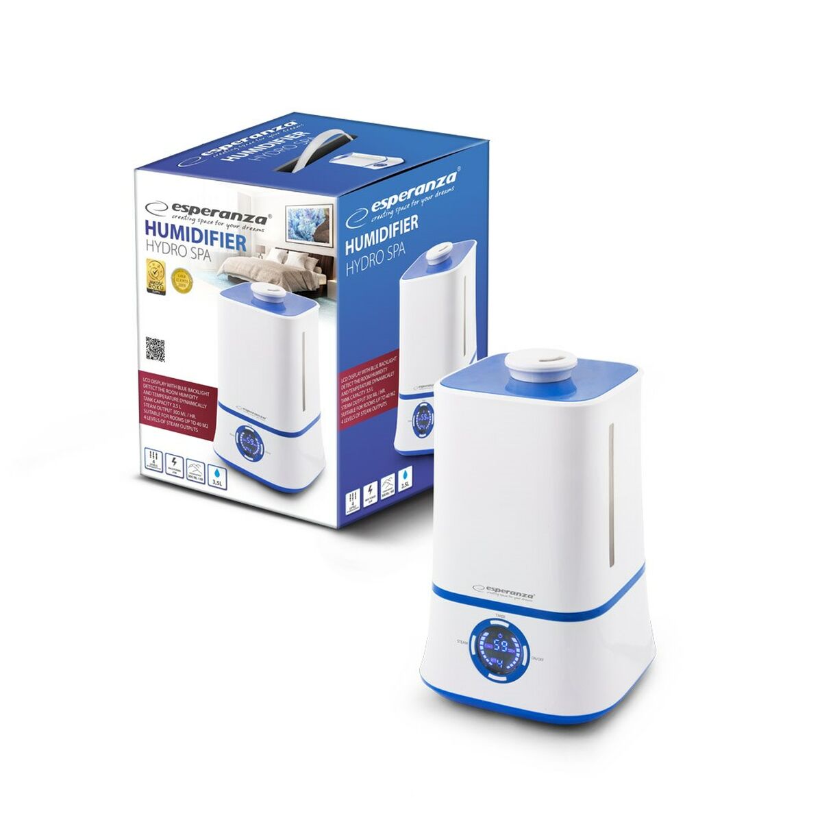 Umidificatore Esperanza EHA007 Azzurro Bianco 25 W (40 m²)
