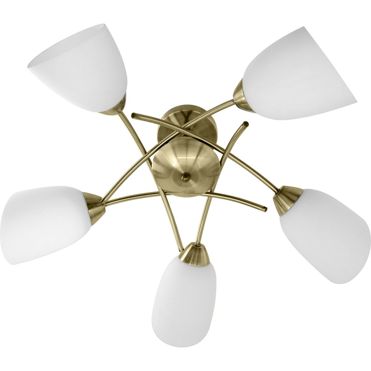Lampadario Activejet NIKITA 5P Patyna Bianco Metallo Vetro 200 W
