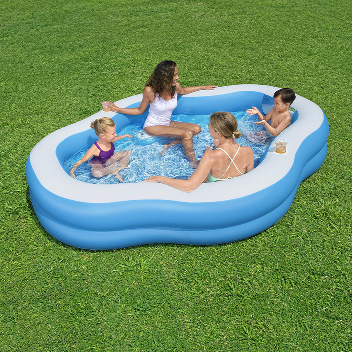 Piscina Gonfiabile Bestway 270 x 198 x 51 cm Bianco