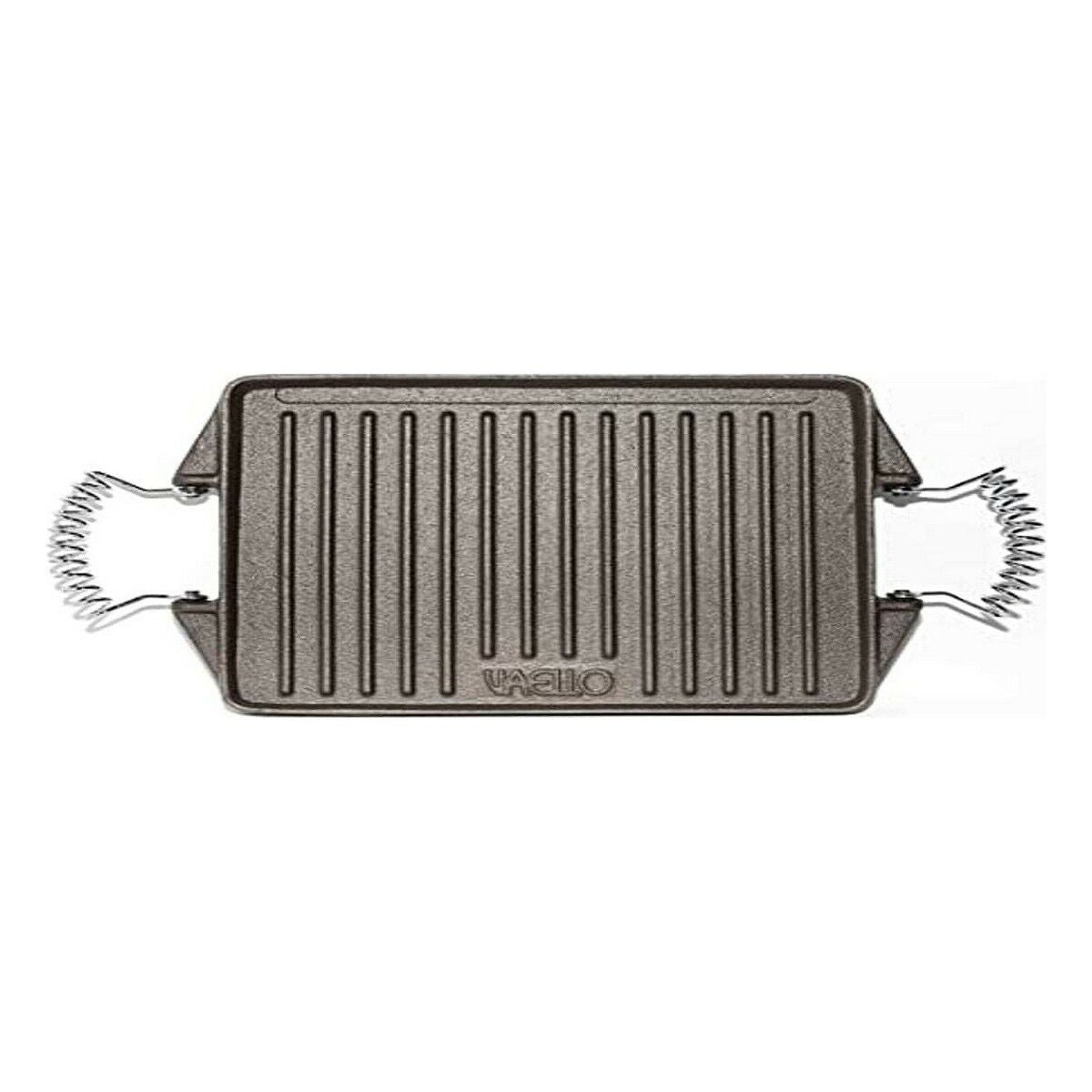 Piastra Grill Vaello Rettangolare Grigio Ferro Fuso (27 x 21 cm)