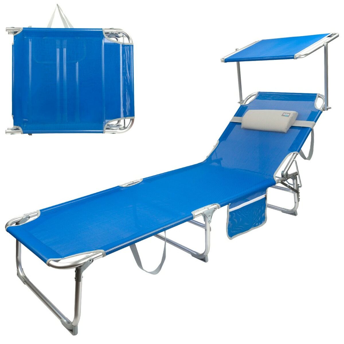 Lettino prendisole da spiaggia Aktive 188 x 30 x 58 cm