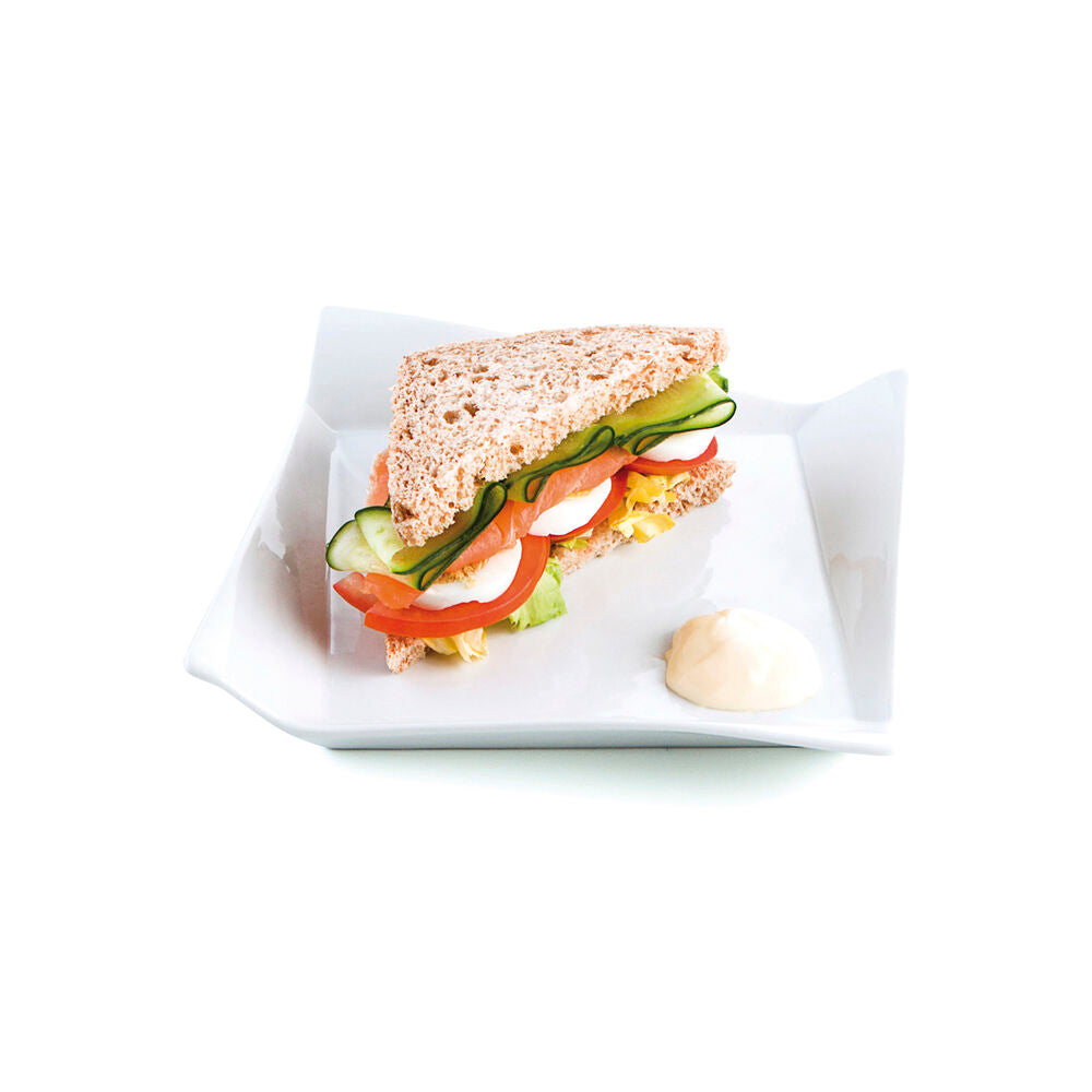Piatto Quid Gastro Fresh Sandwich Ceramica Bianco (17,5 cm) (8 Unità)