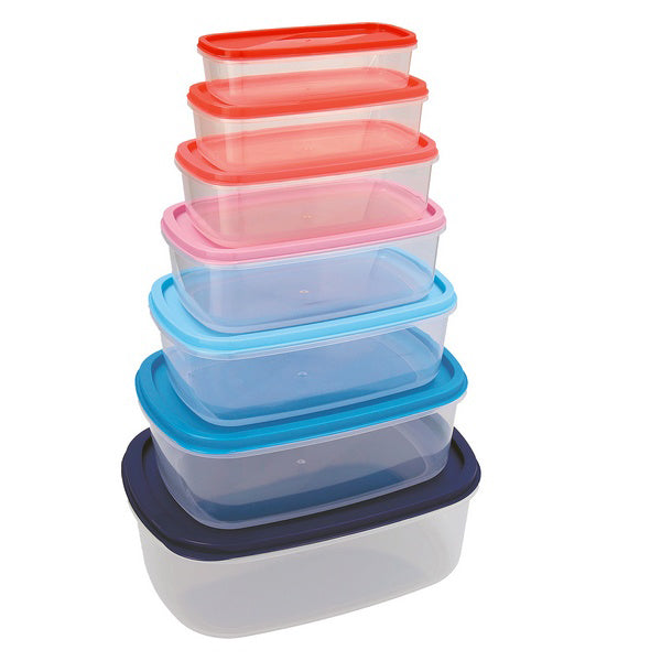 Set di scatole porta pranzo Quid Habitat (7 pezzi) Plastica
