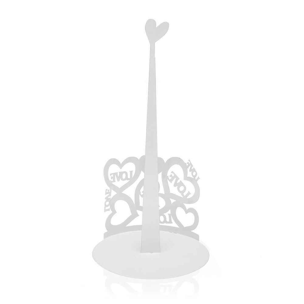 Portarotolo di Carta da Cucina Versa Cozy Bianco Metallo (15 x 30 x 15 cm)