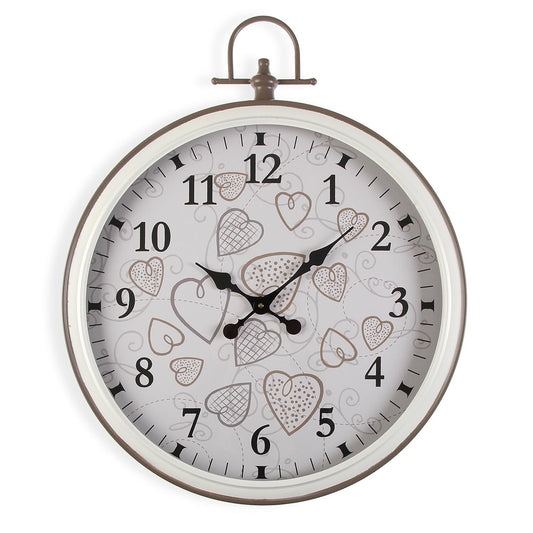 Orologio da Parete Versa Cozy Cuori Metallo (5 x 73,5 x 60 cm)