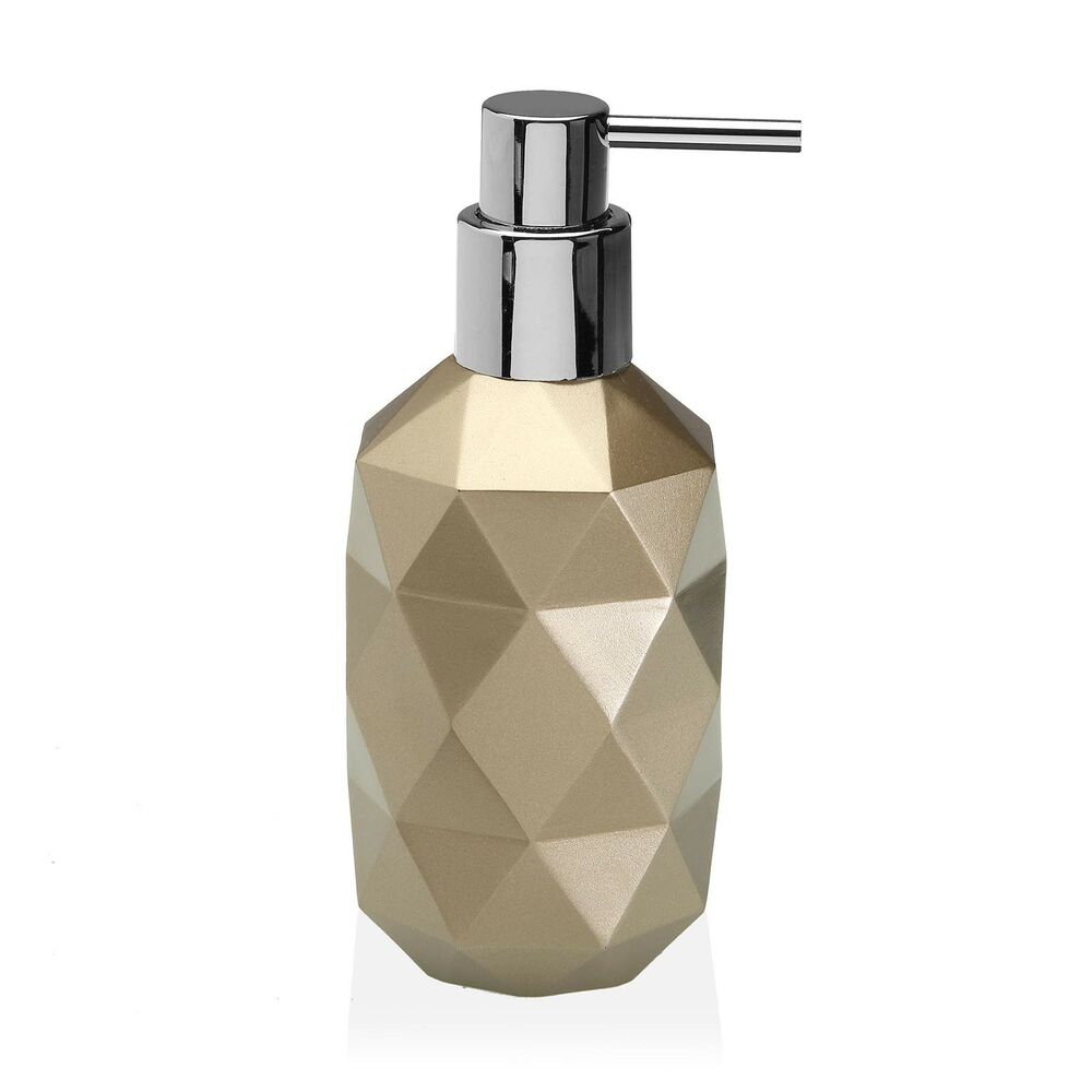 Dispenser di Sapone Diamond Bianco Plastica Resina (7,7 x 17,8 x 7,7 cm)