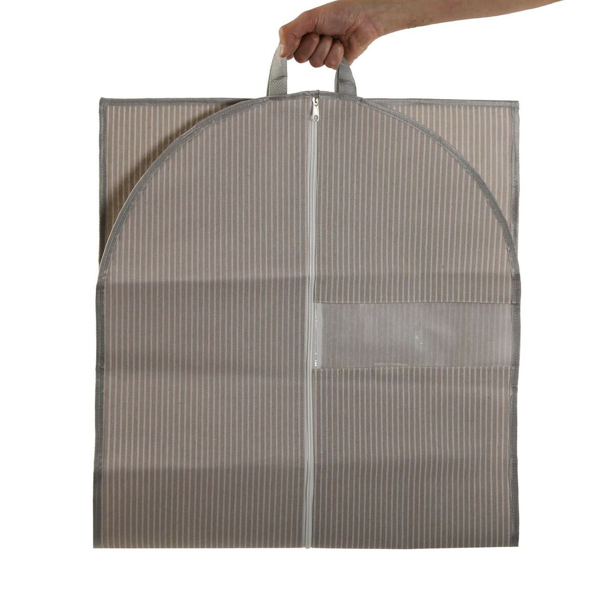 Custodia per Vestiti Versa Righe Beige 135 x 60 cm