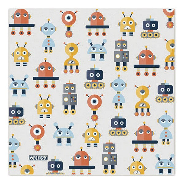 Mascherina Igienica in Stoffa Riutilizzabile Robot Per bambini
