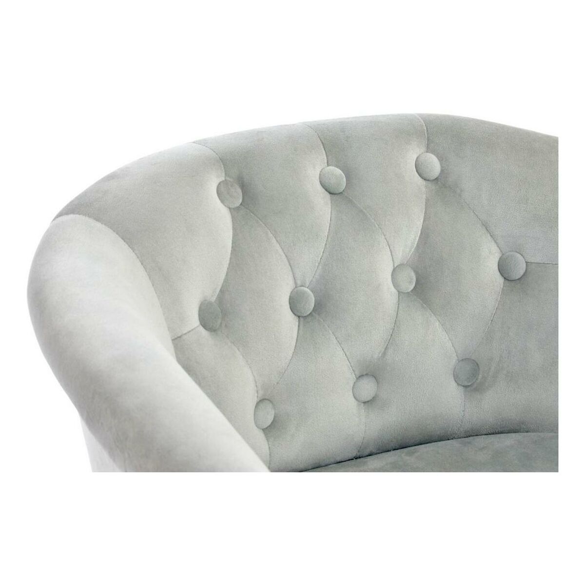 Poltrona DKD Home Decor Grigio Poliestere Legno d'albero della gomma (62 x 58 x 69 cm)